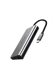 Bộ chuyển đổi Type-C ra HDMI + RJ45 + SD + TF + 3 cổng USB 3.0 Vention CMBHA